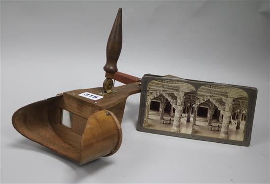 A stereoscope and cards